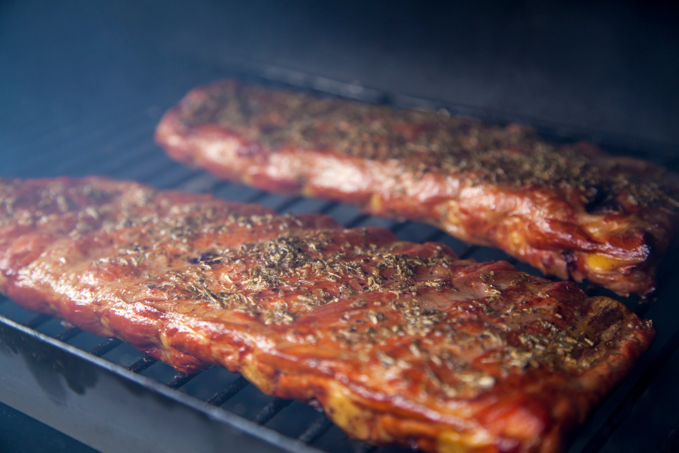 Smoked rack of ribs